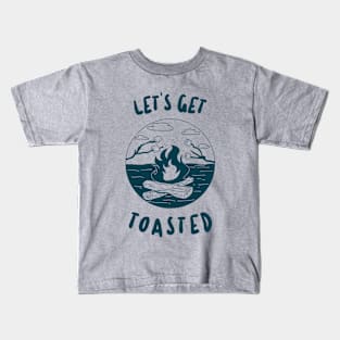 camping adventures let's get toasted Kids T-Shirt